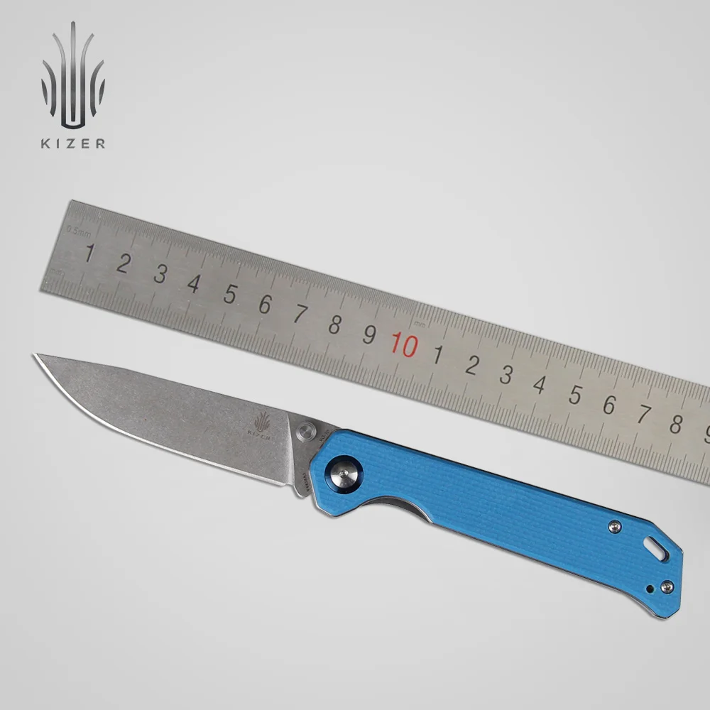 Нож kizer складной карманный нож очень гладкий мини нож edc bushcraft флип g10 Ручка - Цвет: V4458A3