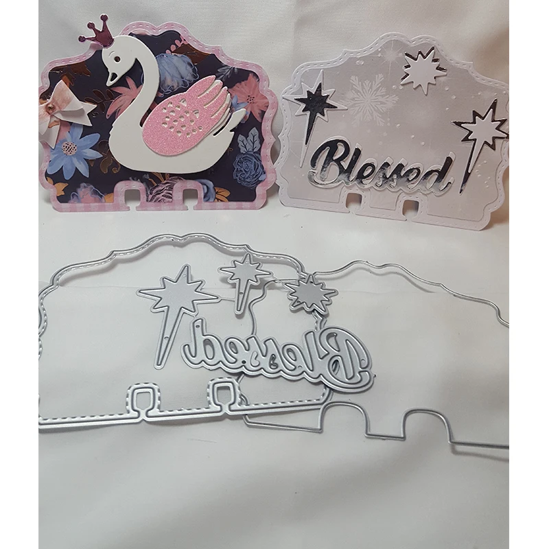 Memorydex Card Blessed металлический прорезной трафарет для окраски для скрапбукинга альбом фото бумажные карты ремесла ручной работы высечки