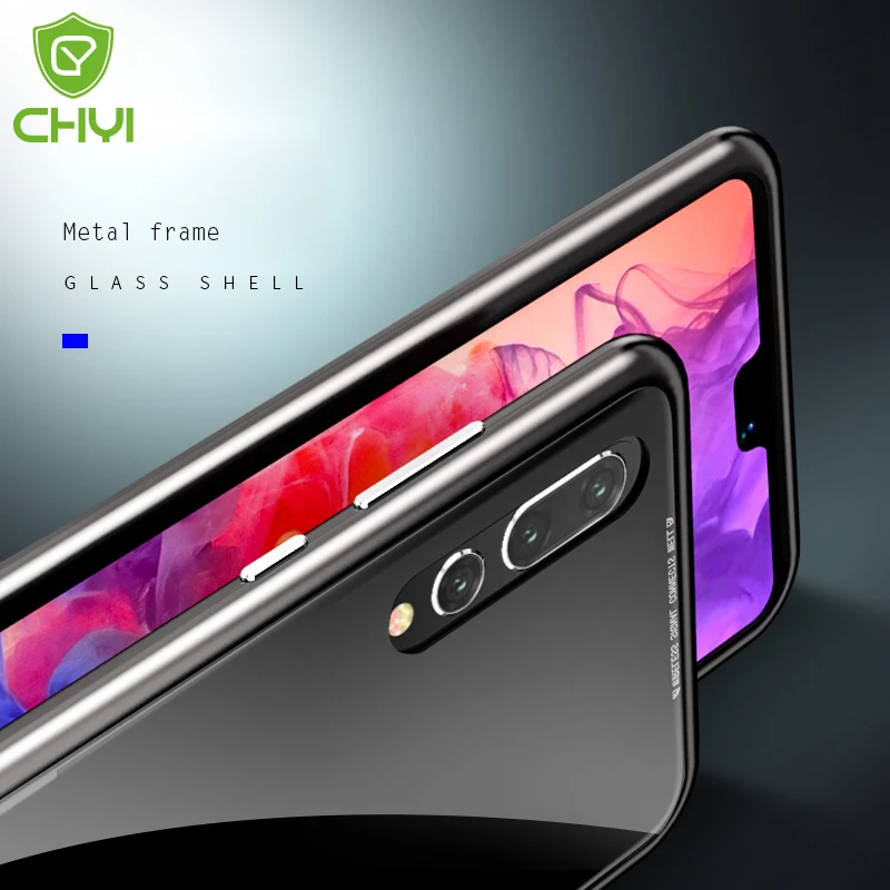 CHYI металлический магнитный адсорбционный чехол для huawei P20 lite Nova 3E алюминиевый 9H