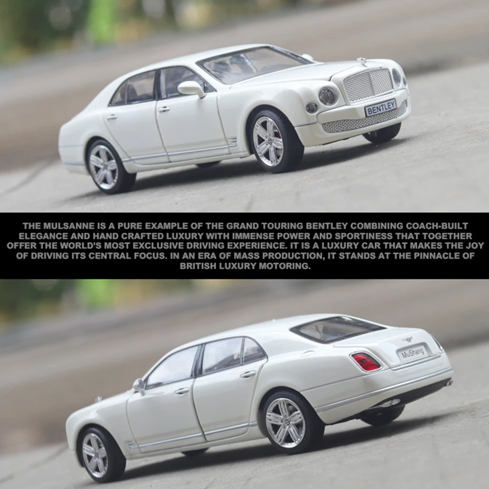1:24 Mulsanne музыкальная с подсветкой машина Diecasts игрушечный транспорт Горячая колесная модель автомобиля с автомобилем Горячая дверь колеса может быть открытая игрушка