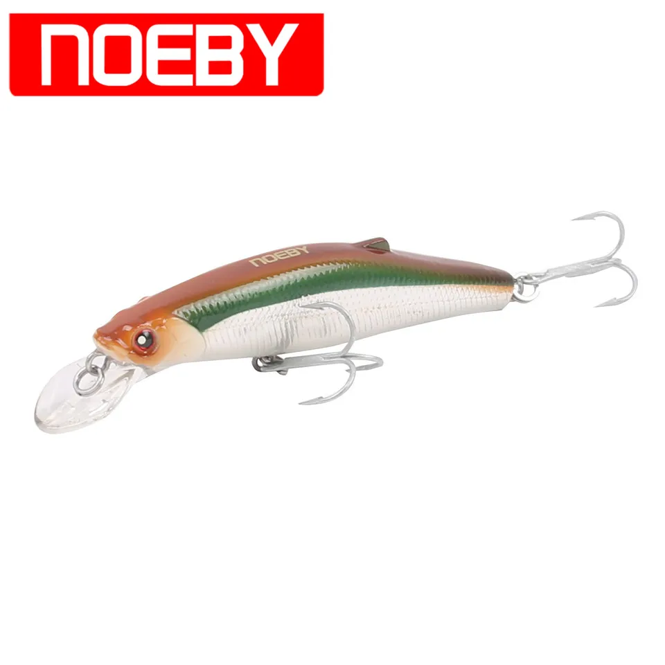 

Noeby Minnow Bait 80mm 24.5g Sinking 0.3-1m Hard Fishing Lure VMC Treble Hook Isca Artificial Pesca Peche Leurre Souple Wobbler