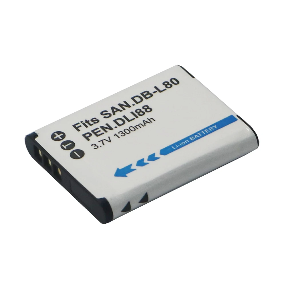 Аккумуляторные батарейки D LI88 3 шт. дб L80 для Sanyo камеры PENTAX CG100 с функцией &quotD LI88&quot