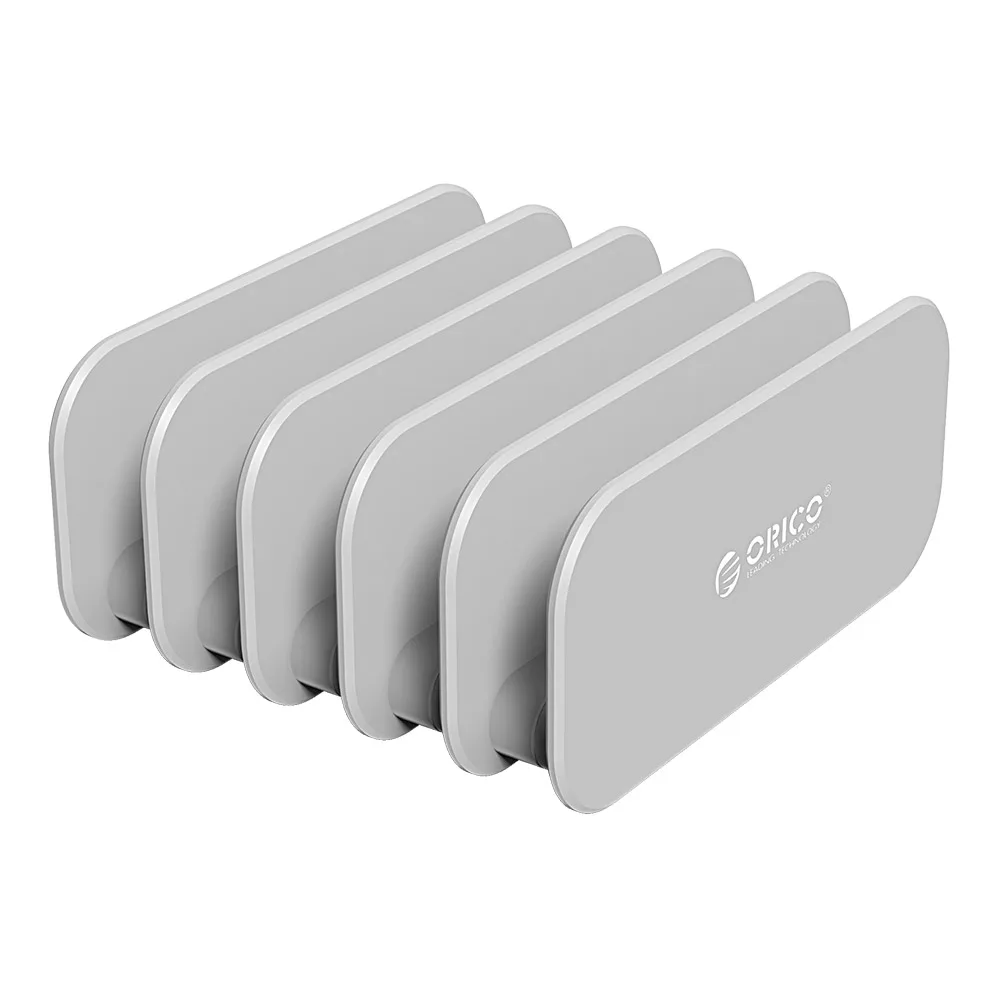 ORICO 5 кронштейнов держатель сотового телефона для iphone ipad планшета фиксированная поддержка стол держатель мобильного телефона для зарядки - Цвет: Серый