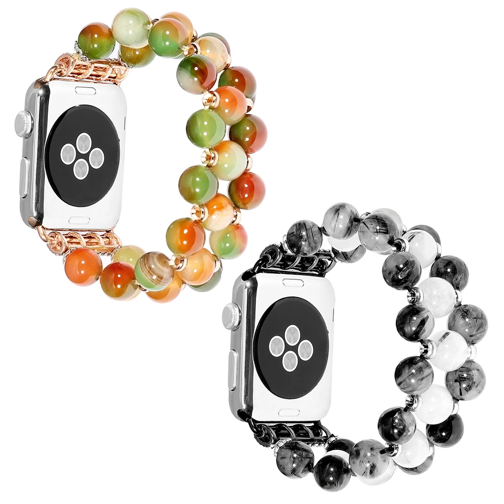 Агат ремешок для наручных часов Apple Watch Series 5/4/3/2/1 38 мм 42 ручной работы Элегантный