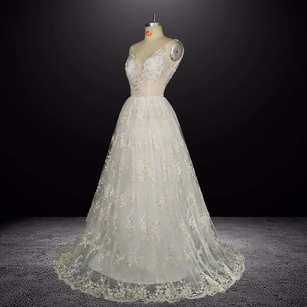 Robe de Mariage Сексуальная открытой спиной в богемном стиле Украшенные бусинами и