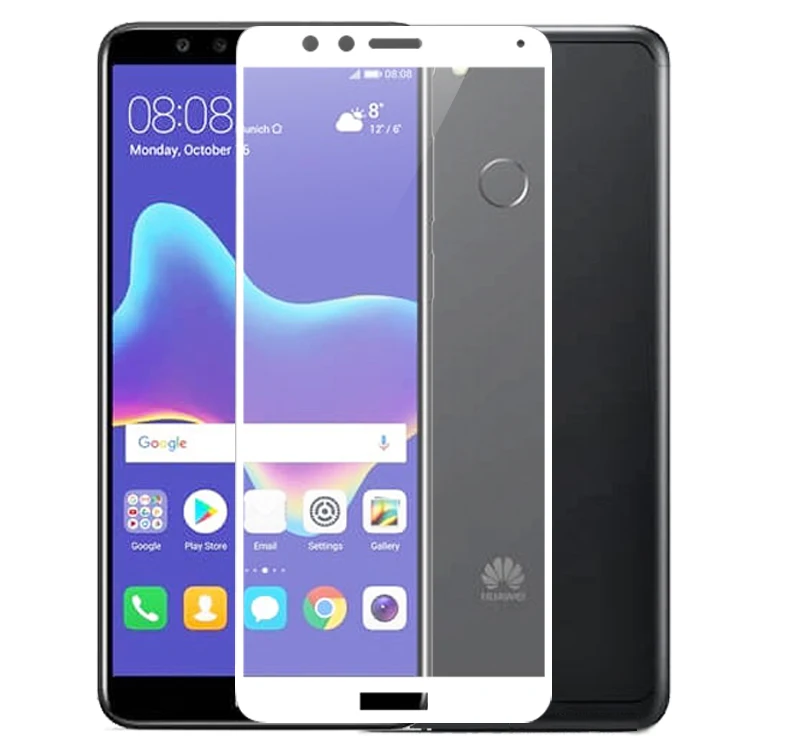 3D закаленное стекло для Huawei Y9 2018 полноэкранный чехол Взрывозащищенная защитная