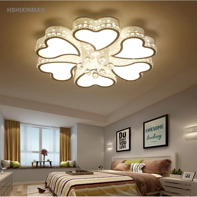 Креативный светодиодный потолочный светильник в форме сердца для гостиной