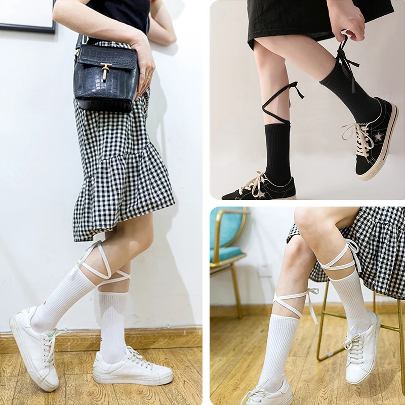 Сексуальные кавайные повязки носки женские осень зима длинные новые японские