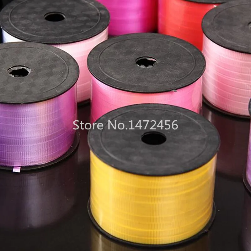 Серебряный цвет 90 метров длина ленты Свадебные Воздушные шары веревка