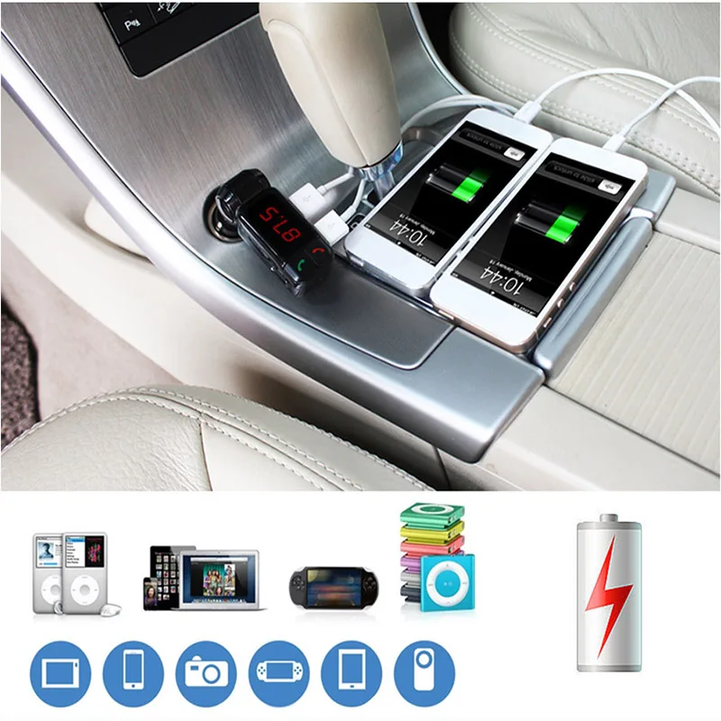 Беспроводной Автомобильный MP3 плеер Bluetooth AUX FM передатчик модулятор