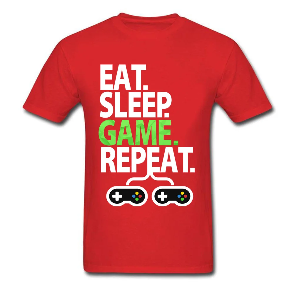 EAT SLEEP игры повторяют Z блок печатных футболка Играть Письмо ПК контроллер PC Gamer