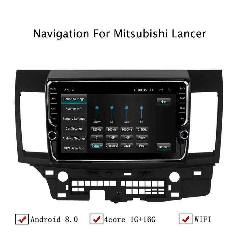 10 1 &quotAndroid 8 Автомобильный gps навигатор для Mitsubishi Lancer 2007 2008 2009 2010 2011-2015