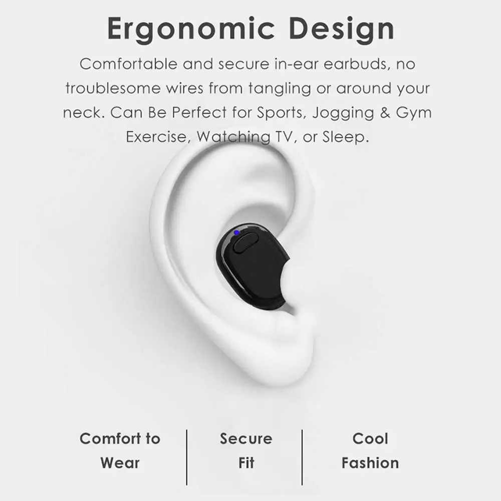 VAORLO Мини Bluetooth наушники 5 0 TWS Беспроводные с зарядной коробкой свободные руки