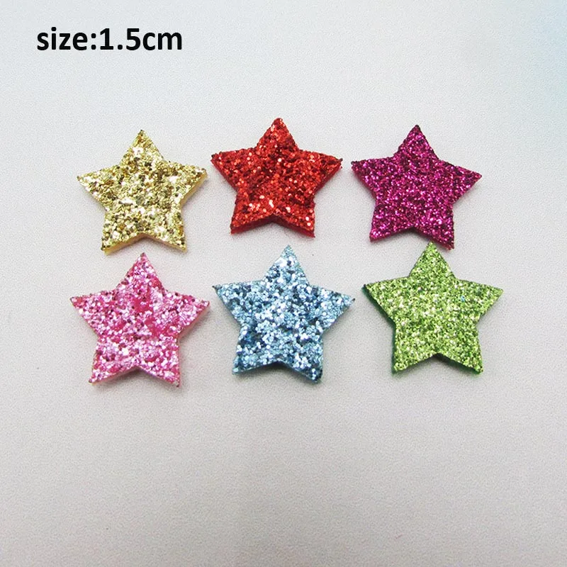 50pcs Small Glitter Patches Star Heart Flower Pattern Cute Patch Apparel Sewing Material For Headwear Garment Decorative | Дом и сад