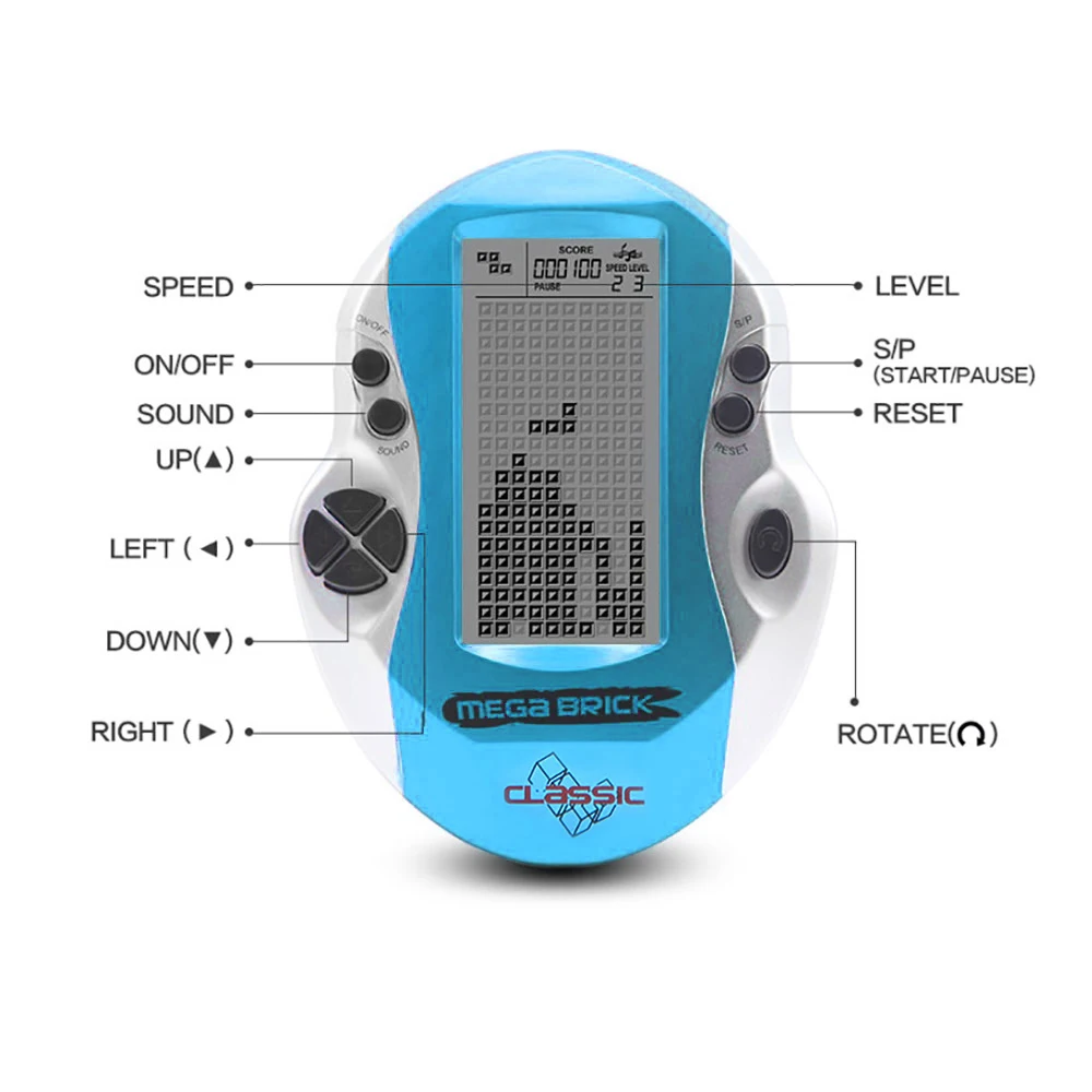 Карманная портативная игровая консоль с 3 дюймовым ЖК дисплеем мини кирпичом