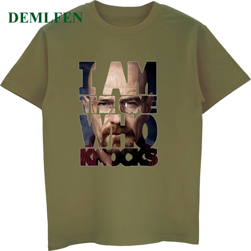 Новинка Забавные футболки Breaking Bad мужские хлопковые с коротким рукавом и круглым