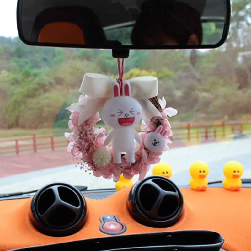 Countryman Coupe Car Ornaments Hand Made Dried Flower Blessing Pendant Cabrio 5 Door Cooper Mini Rearview Mirror Decoration | Автомобили и
