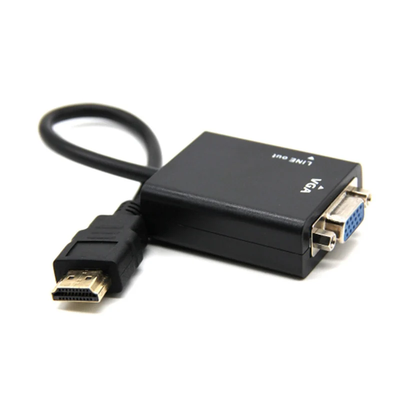 SZ-WXDZ Высокое качество HDMI папа к VGA Женский адаптер конвертер аудио видео кабель