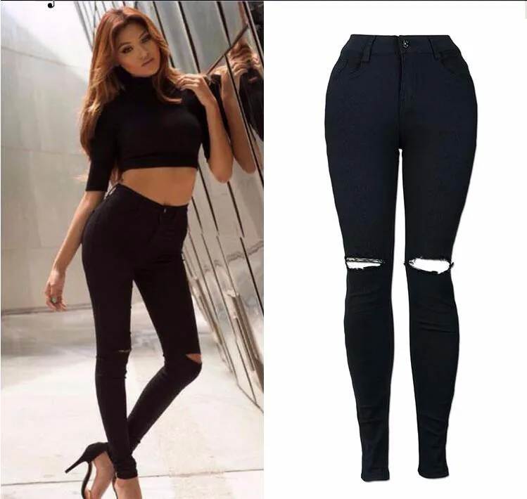 

Women jeans Fashion new style Button fly Sexy girl Straight Hot style high waist jeans boyfriend jeans for women