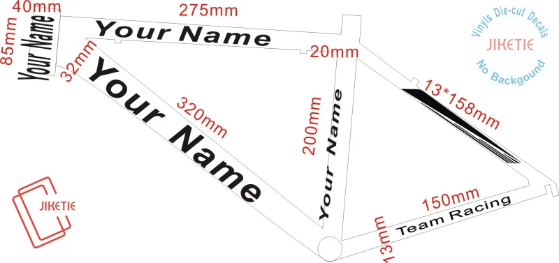 Велосипедная наклейка с именем на заказ велосипедная раму велосипед для