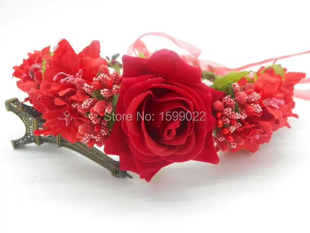 Свадебная Королева Роза Гортензия Цветочная Корона потертый шикарный