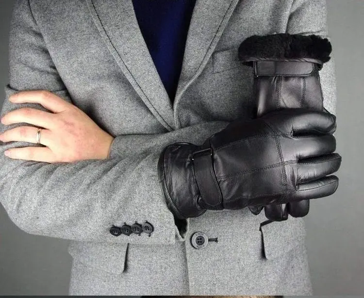 Новый Для мужчин реальные из натуральной овечьей кожи шерсть на меху Зимние