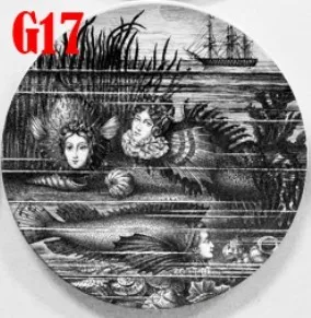 Винтажные принты rosenthal Piero fornasetti в пластинках, художественная тарелка для лица, Череп, на заказ, los platos, для искусства, спальни, дома, кафе, модные декоративные - Цвет: Q