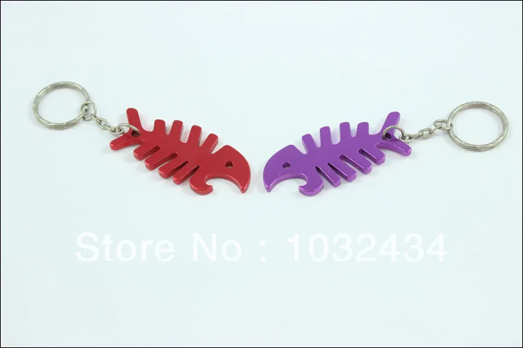 

Wholesale 1200pcs Metal Bar Beer Bottle Opener Fishbone KeyChains Aluminum Alloy Can Opening Tools Promotion Gift-Free Shipping