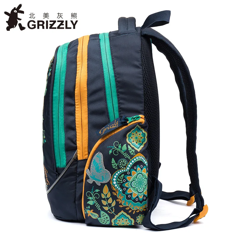 GRIZZLY/Новинка года; школьные сумки; рюкзак для девочек с рисунком медведя; Детские рюкзаки; Mochila Infantil; Класс 1-4