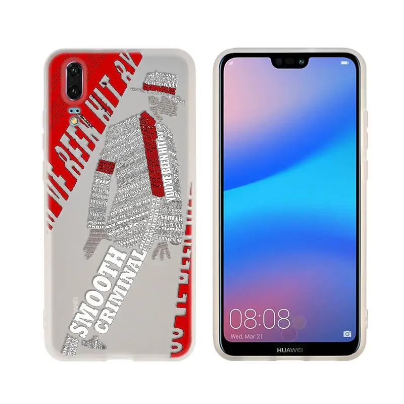 michael jackson Clear TPU Soft Phone Case For Huawei P50 P40 P30 P20 Pro Lite p30lite p50lite P samrt Z 2020 2019 Cover | Мобильные