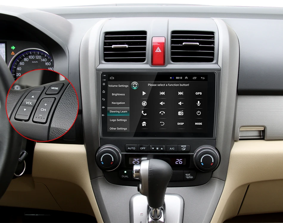 Jansite " Car Android радио для Хонда сrv CR-V 2007 2008 2009 2010 2011 мультимедийный проигрыватель навигации gps 4G WI-FI ips экран