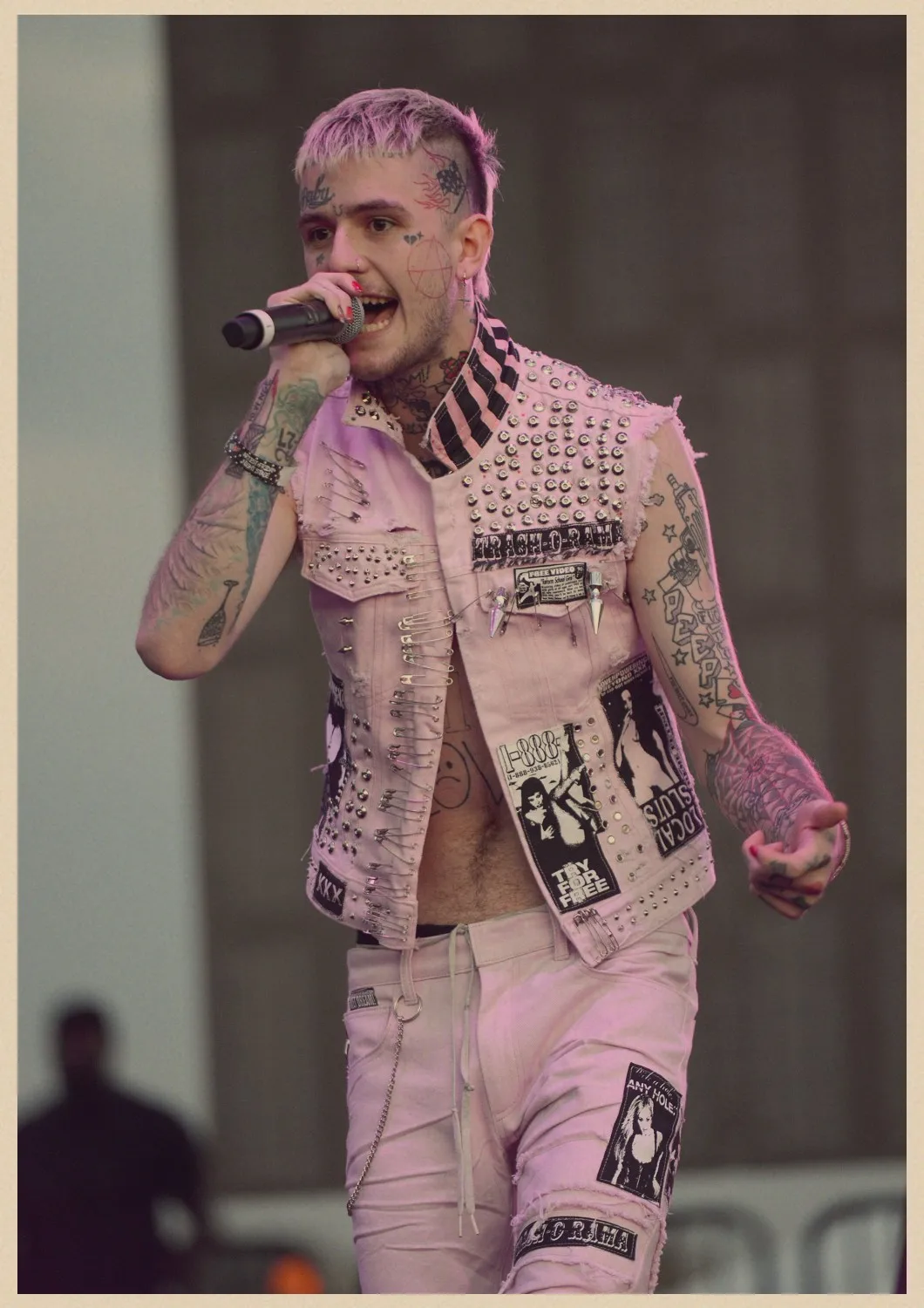 Певица плакат Lil открытым Ретро Печать на крафтовой бумаге дома Гостиная