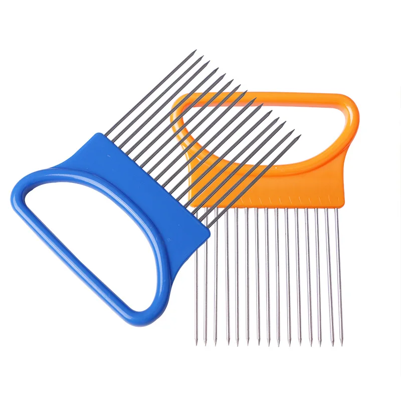 2 шт./лот держатель для лука слайсер инструменты овощей резак томатов вилка