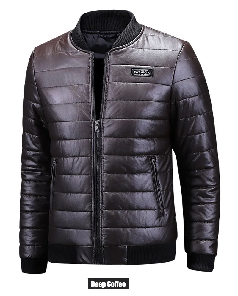 MFERLIER размера плюс большой 8XL Куртки из искусственной кожи 7XL 6XL мужские зимние бейсбольные куртки с воротником мужские кожаные черные мотоциклетные куртки пальто