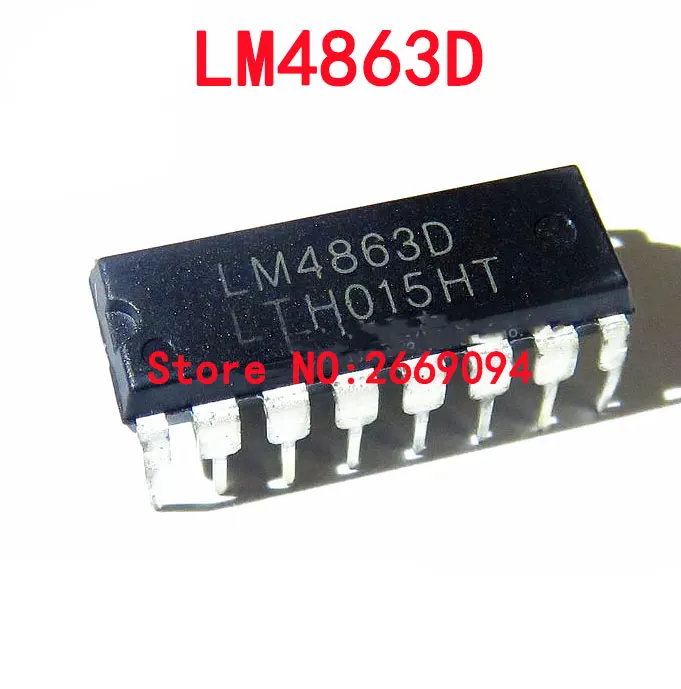 

Двухканальный усилитель LM4863D LM4863 DIP-16, 5 шт./10 шт./20 шт., новый оригинальный