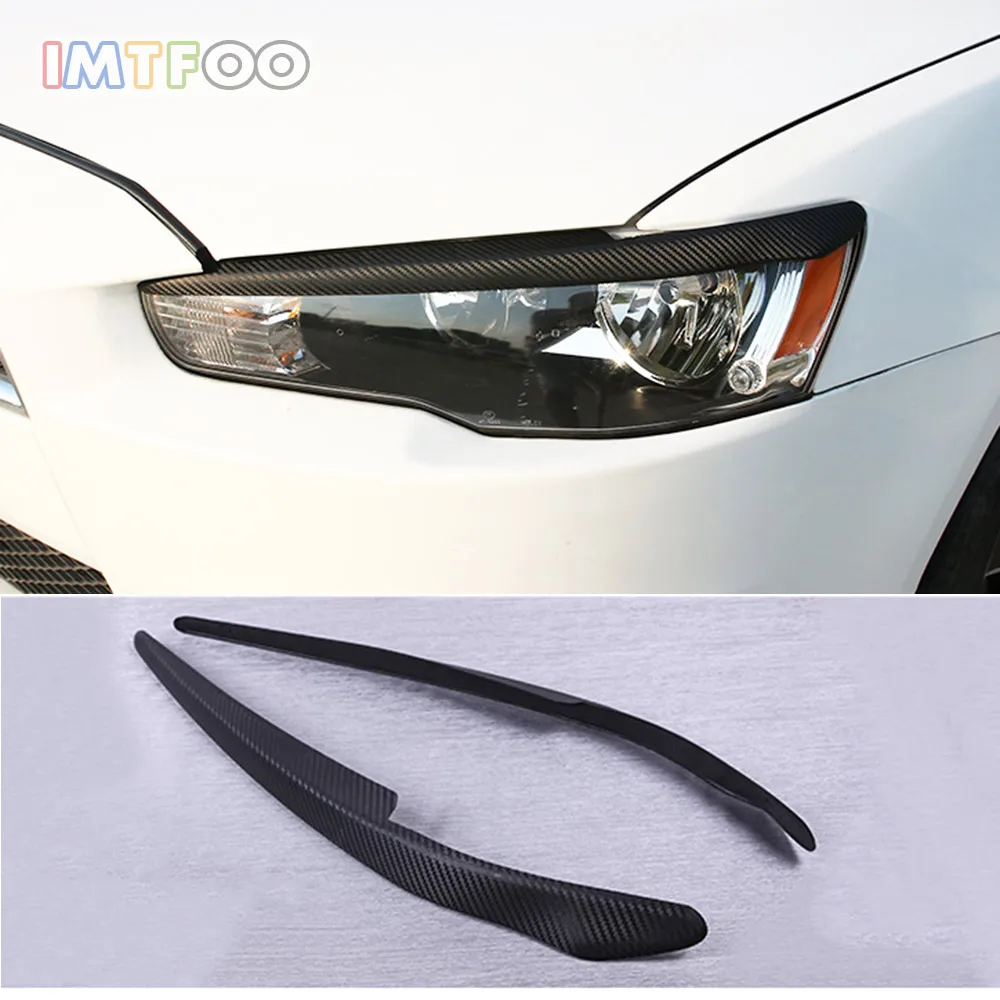 IMTFOO Автомобильные фары наклейка крышка Внешний молдинг для MITSUBISHI LANCER EVO EX 2010- Аксессуары
