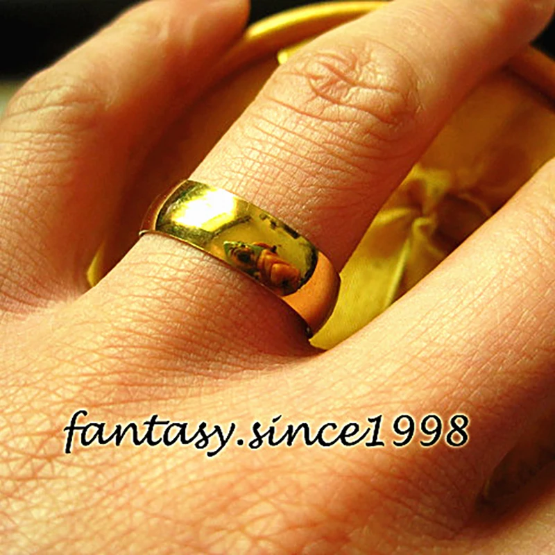 Кольца из нержавеющей стали позолоченные ширина 6 мм 50 шт.