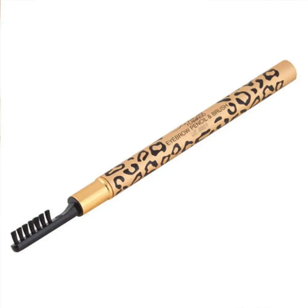 1 шт. Леопардовый женский карандаш для бровей водонепроницаемый черный глаз
