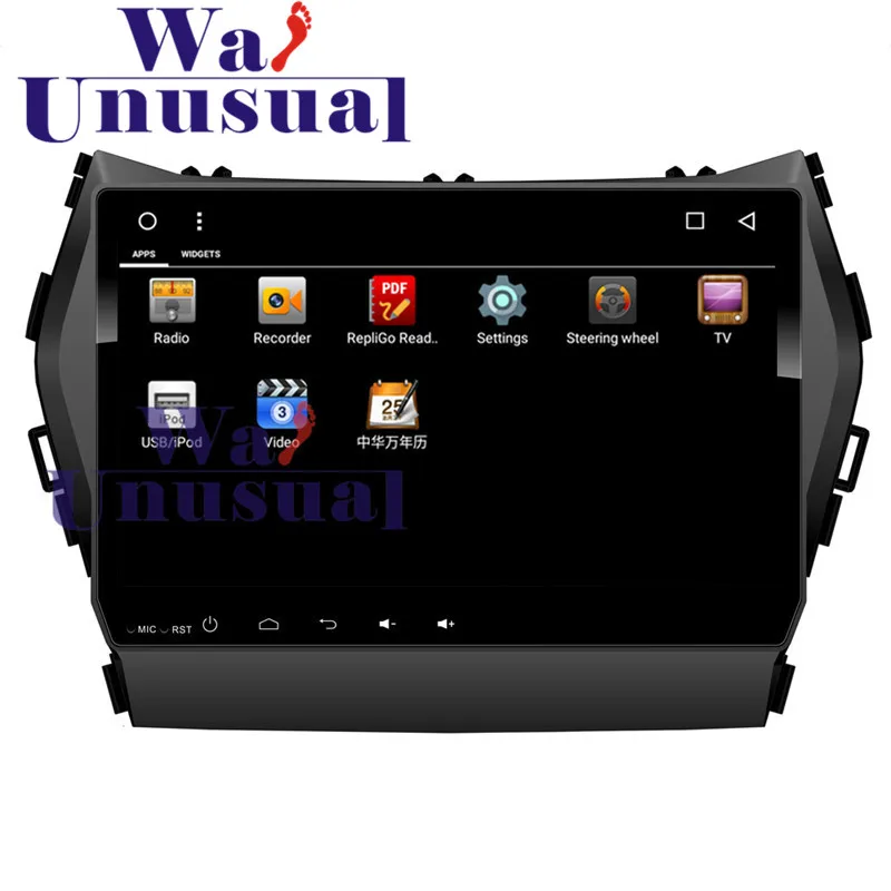 2 din Octa Core 9 дюймов Android 8 1 Автомобильная GPS навигация медиаплеер для Hyundai Santafe 2013