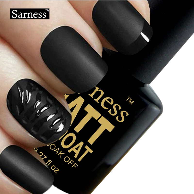 Sarness ногти гель лаки для ногтей постоянный лак Matte Top Coat 8 мл замочить от УФ