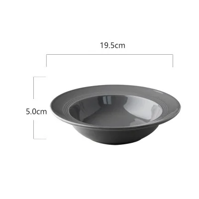 Light Grey Домашний Ресторан чистый цвет форма шляпы в западном стиле паста суп чаша салатник - Цвет: Light Grey