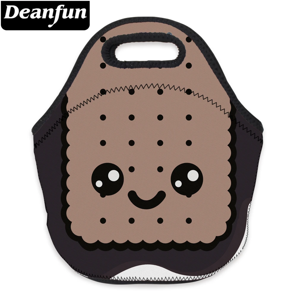 Deanfun 3D напечатанный милый женский неопреновый мешок для завтрака с молнией для детского пикника 73033