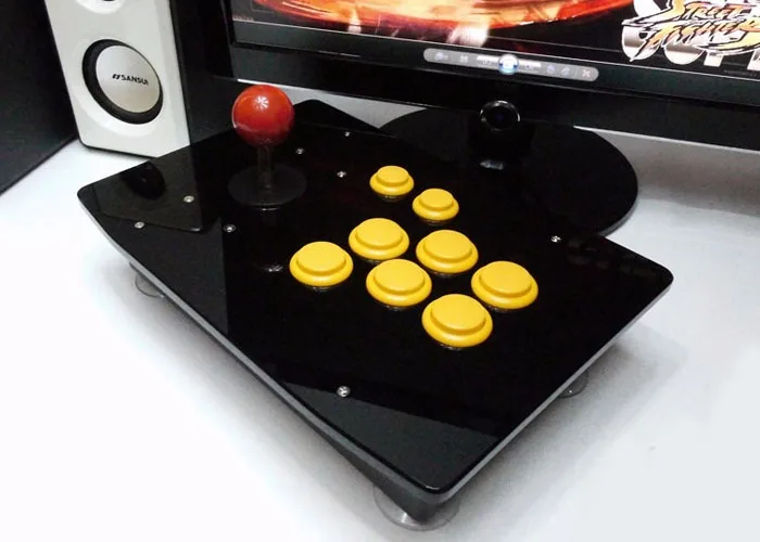 Компьютерный игровой джойстик с прозрачными/черными цветами и USB разъемом для Windows Win7 Win8 Win10 PC аркадные игры, plug& play