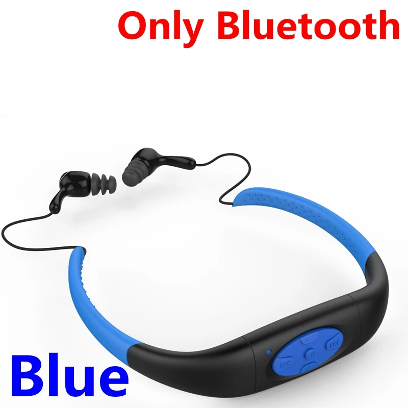 bluetooth blue Bluetooth наушники, беспроводные наушники, IPX8, водонепроницаемая гарнитура, для подводного спорта, шейный, для плавания, дайвинга, 4G, 8G, музыкальный плеер - Цвет: bluetooth blue