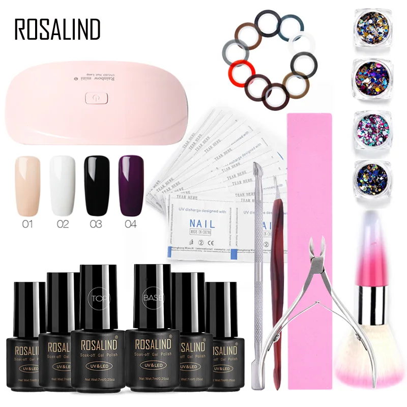 Rosalind 1 набор гель лаков для ногтей наборы маникюрные инструменты комплект кисть