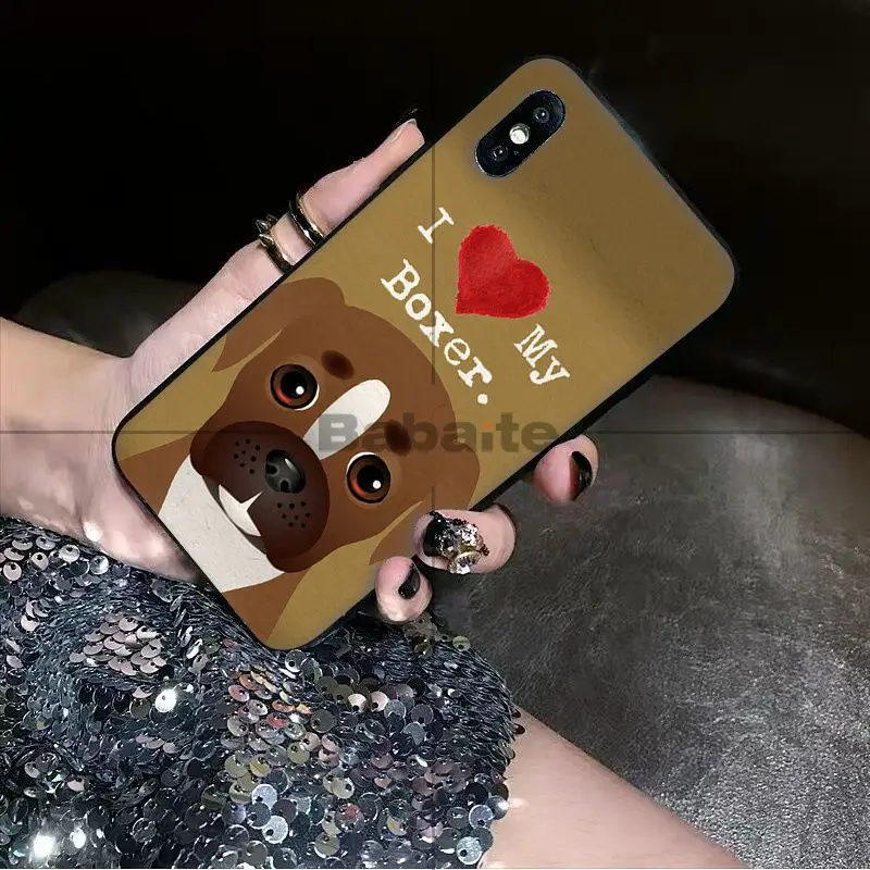 A8 Babaite я люблю свою собака Йоркширский терьер Papillon боксер Coque Оболочка Чехол для телефона для iPhone 8 7 6 6S Plus X XS MAX 5 5S SE XR Чехол для мобильного телефона s - Цвет: A8