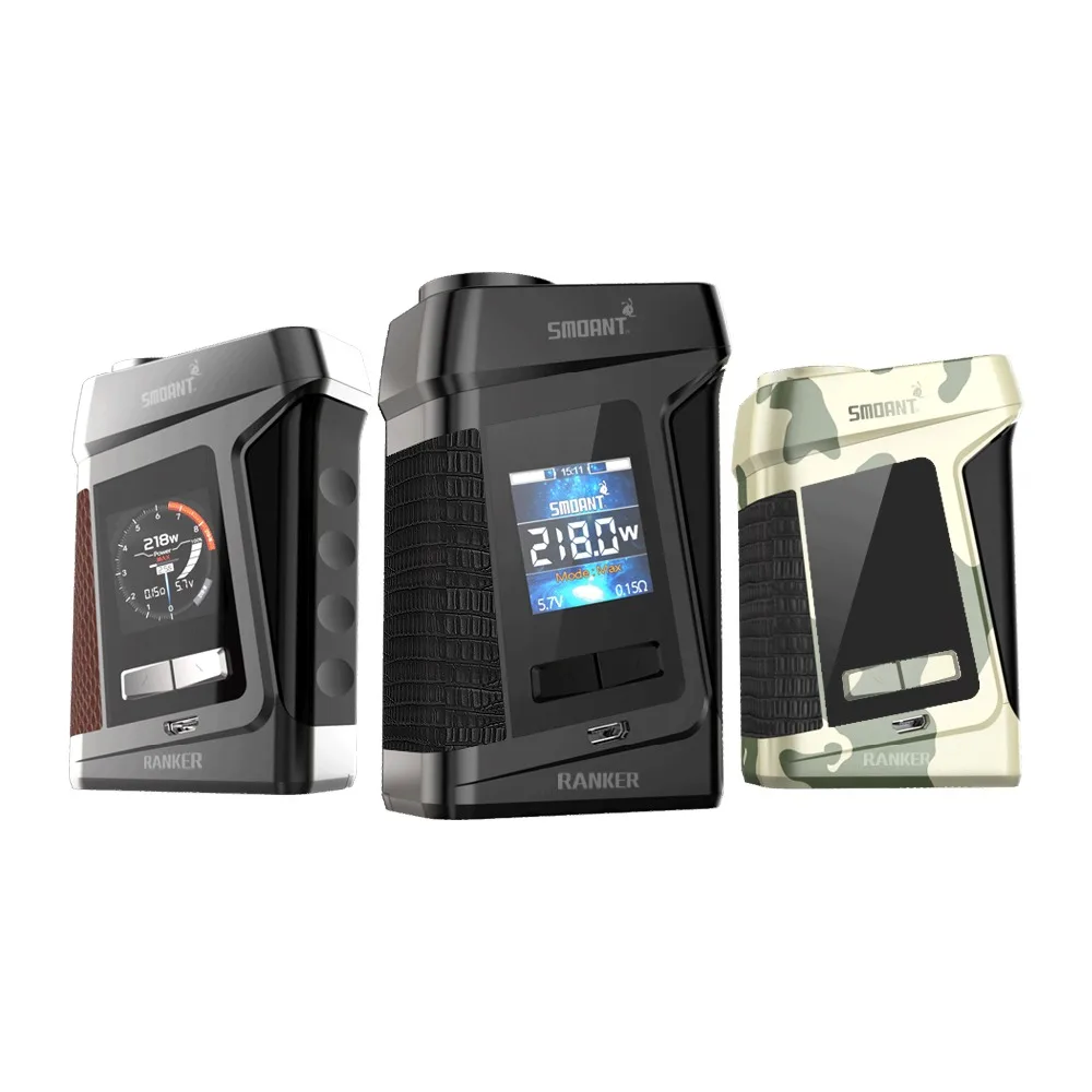 Smoant Ranker 218 Вт TC поле Mod VW переменной напряжение Vape цинковый сплав кожа без 18650