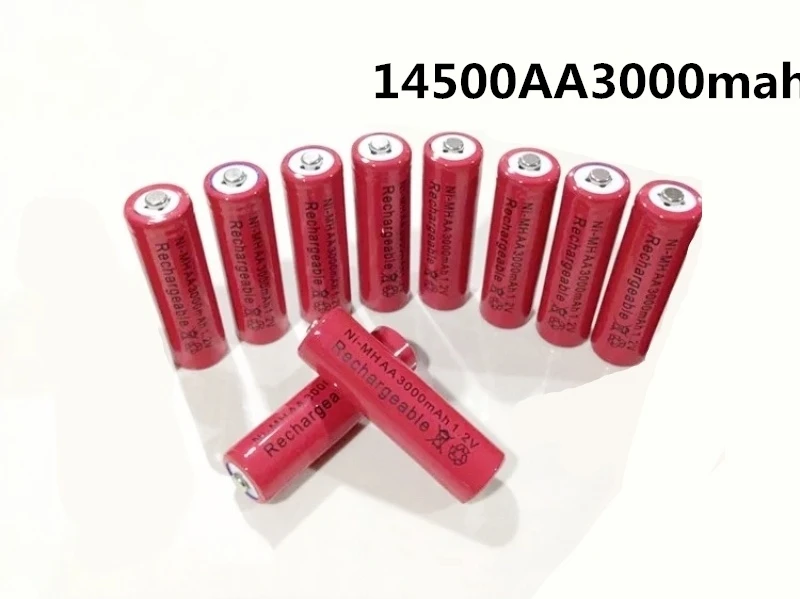 14500 перезаряжаемая батарея AA 3000 мАч 1 2 в Ni MH светодиодсветодиодный игрушка