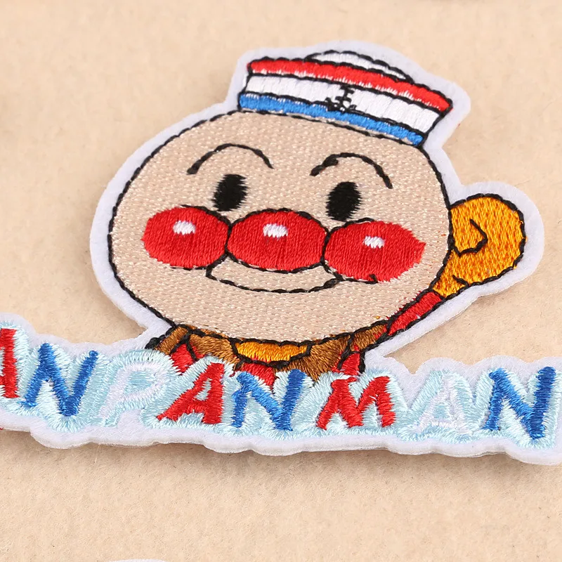 Мультяшные комиксы Anpanman, нашивки с железной вышивкой, нашивки для одежды, Diy наклейки, аксессуары для одежды