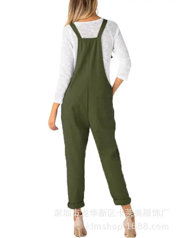 Комбинезоны для женщин комбинезон оверсайз женский ремень сплошной спортивный